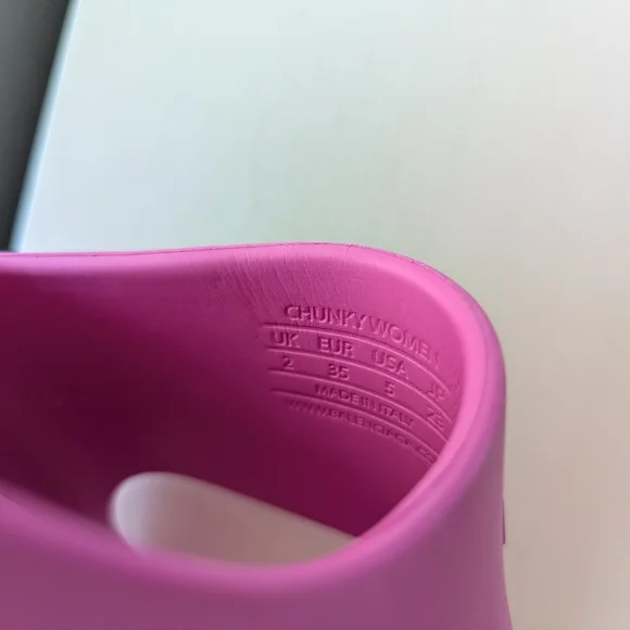 Balenciaga Pink Chunky Rubber Slides - Picture 3 of 9